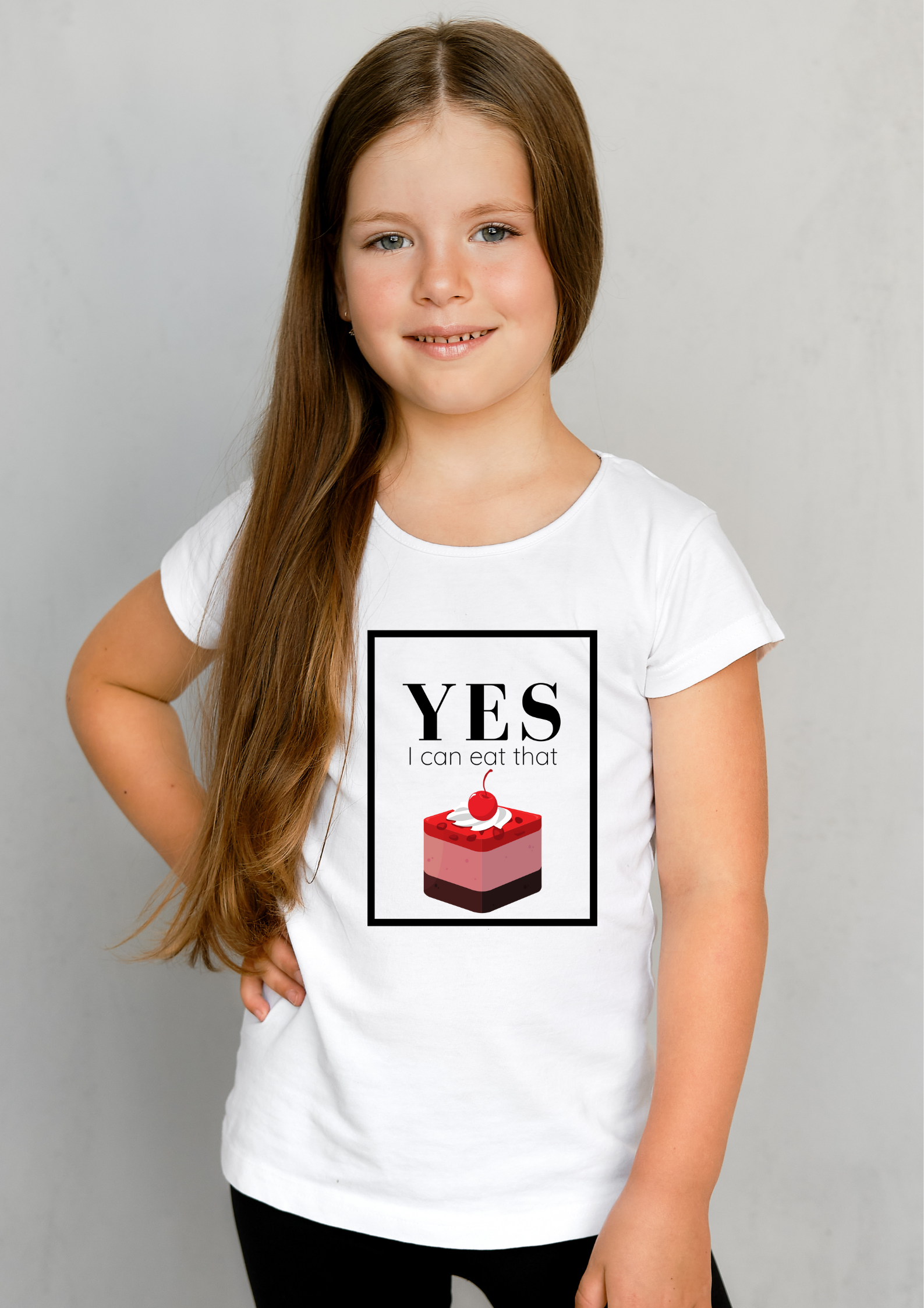 piece Craftsman Generalize Tricou COPIL „YES I can eat that” | Ines Nerina Diabetic Fashion Shop